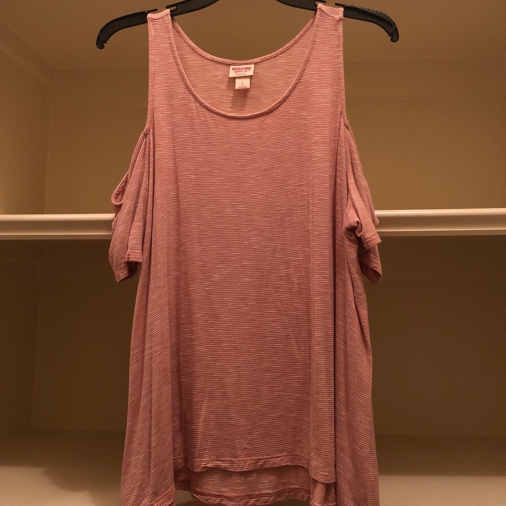 striped off the shoulder shirt